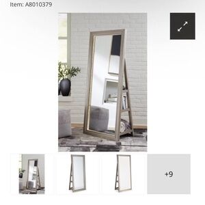 Elegant Silver Full-Length Mirror